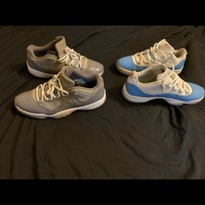 Jordan 11s low Gray and Blue